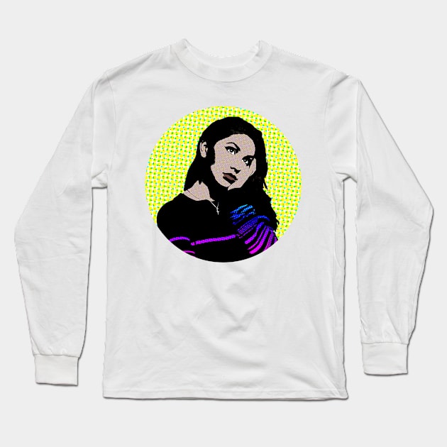 alessia cara style pop art Long Sleeve T-Shirt by soundofpopart